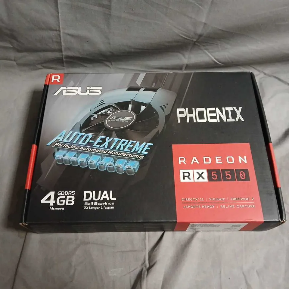 ASUS RADEON RX 550 4GB GRAPHICS CARD – PHOENIX EDITION, BOXED