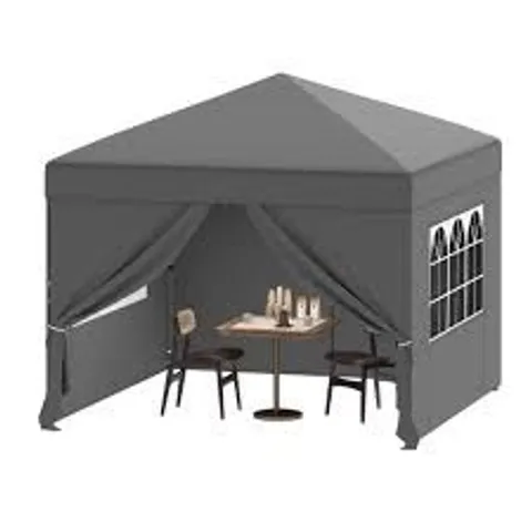 BOXED GARDEN PAVILION, PARTY TENT, GAZEBO, 3x3m - GREY (1 BOX)