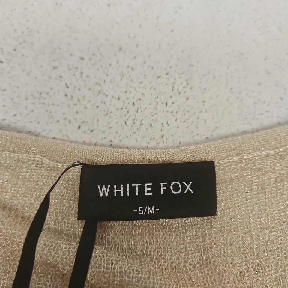 WHITE FOX SHE'S THRIVING PONCHO TOP – CHAMPAGNE, SIZE S/M