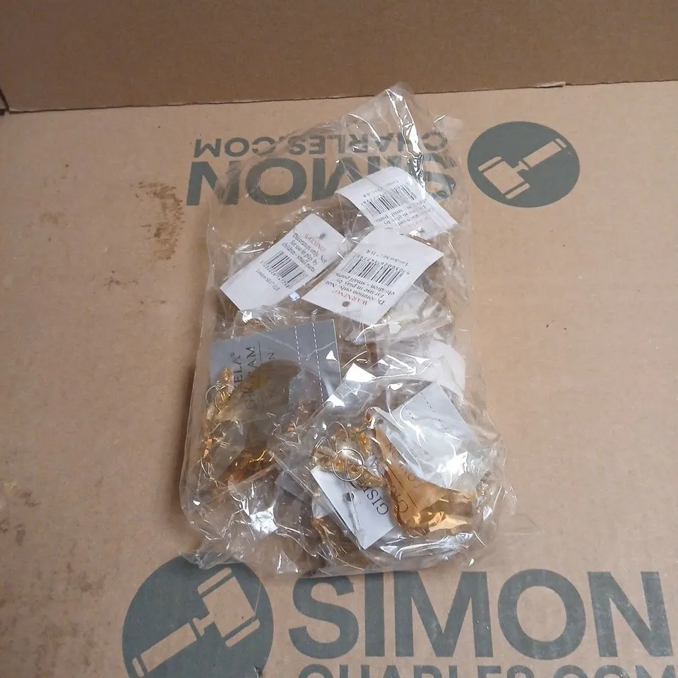 APPROXIMATELY 10 X GISELA GRAHAM LONDON TEARDROP DECORATION UNBOXED