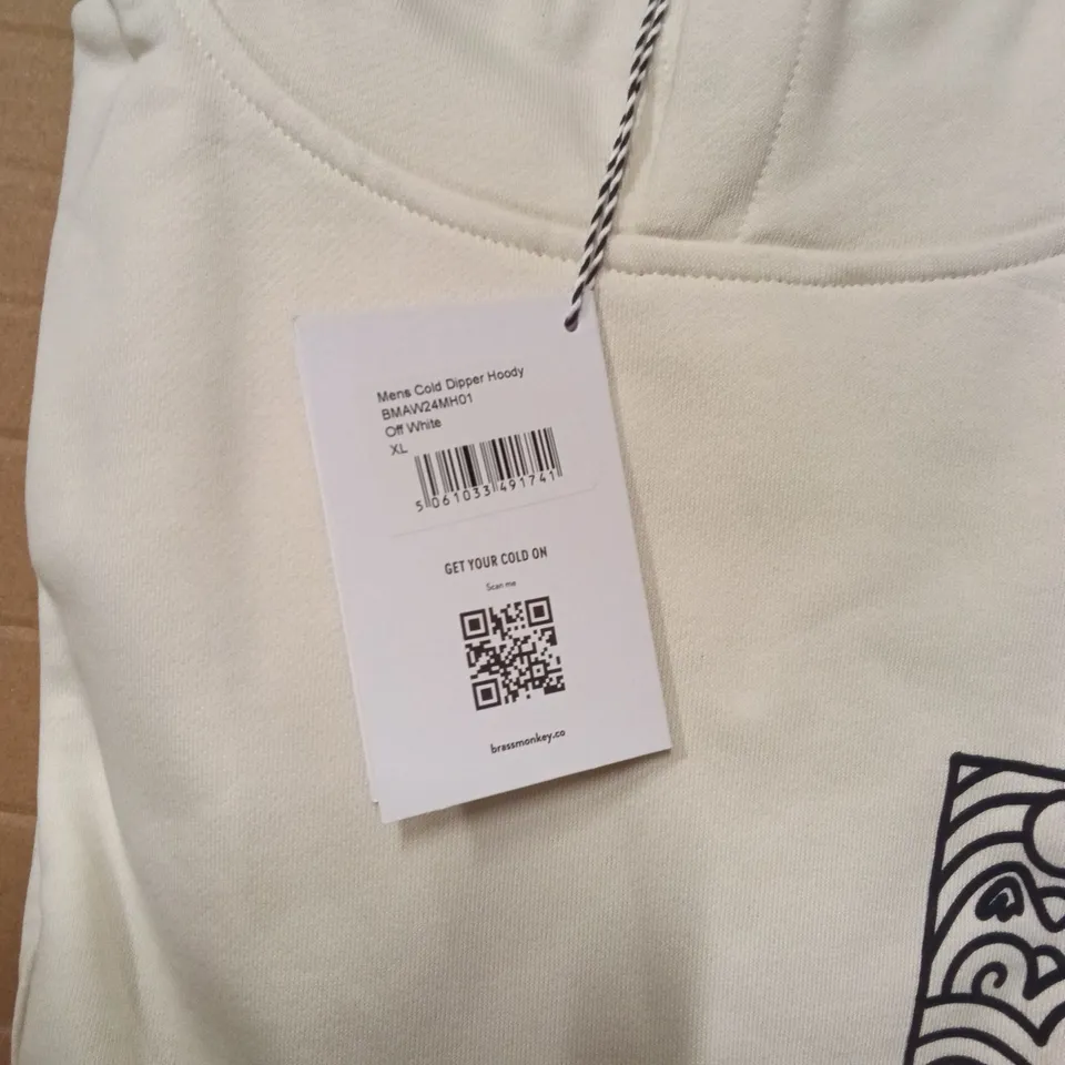 BRAND NEW BRASS MONKEY HOODIES - OFF WHITE SIZE XL APPROXIMATELY 10