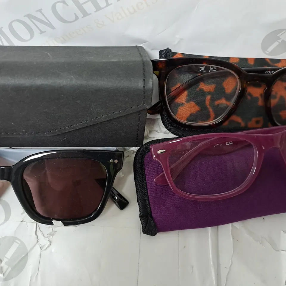 HUMMING BIRD 1 PAIR SUNGLASSES, 2 READER GLASSES CLASSIC