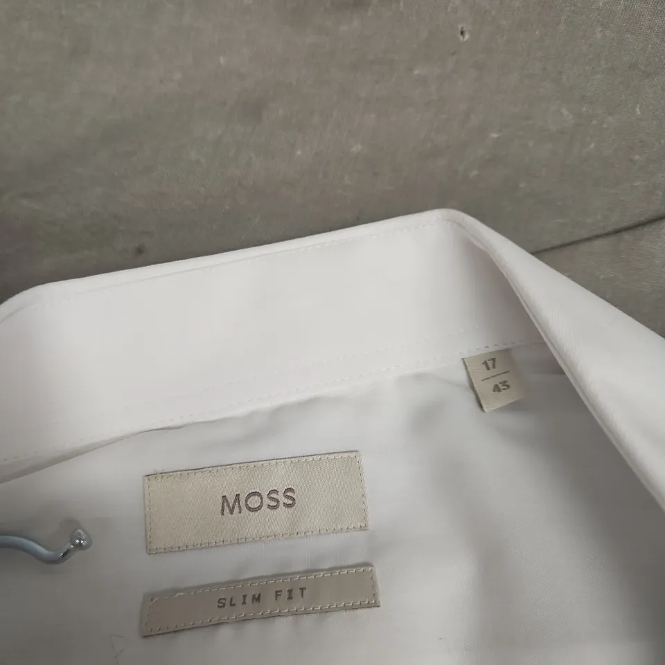 MOSS SLIM FIT WHITE SHIRT – MEN'S, NECK 17IN COLLAR