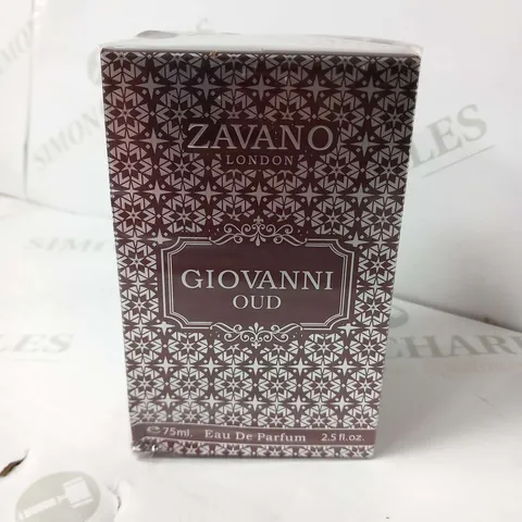 BOXED ZAVANO LONDON GIOVANNI OUD EAU DE PARFUM 75ML