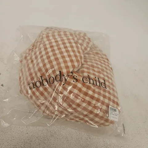 NOBODYS CHILD SLEEVELESS AUDREY MIDAXI DRESS – ORANGE GINGHAM, UK 8 