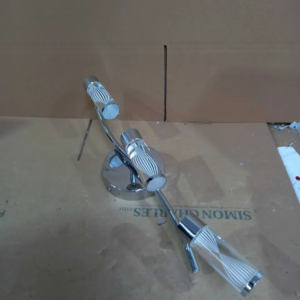 JOHN LEWIS METAL AND GLASS 3 LIGHT CEILING LIGHT