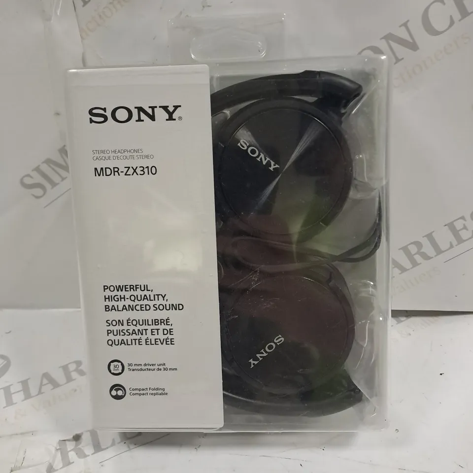BOXED SONY MDR-ZX310 OVER-EAR HEADPHONES IN BLACK