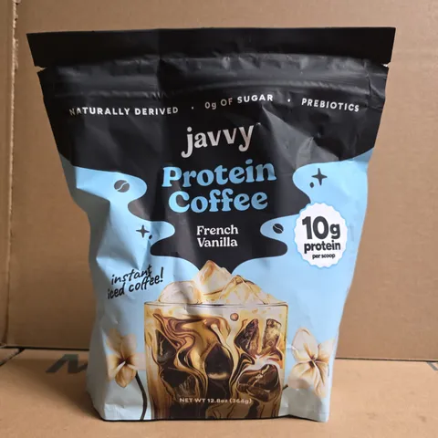 JAWVY PROTEIN COFFEE – FRENCH VANILLA, 364G, SEALED POUCH