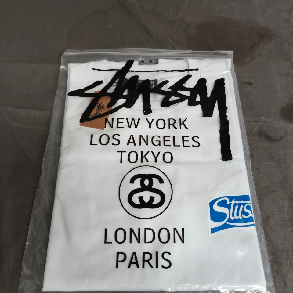 STUSSY LOGO TEE SIZE M 