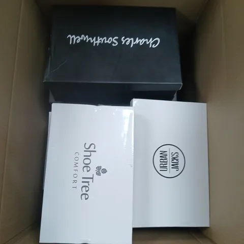 BOX OF APPROXIMATELY 8 ASSORTED SHOES IN VARIOUS COLORS, SIZES AND STYLES