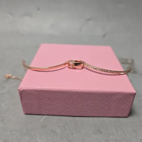 BOXED SWAROVSKI ROSE GOLD BANGLE 