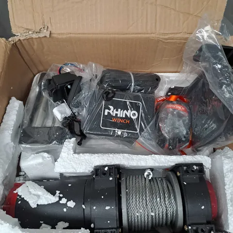 BOXED RHINO WINCH BLACK SERIES 3000LB STEEL CABLE