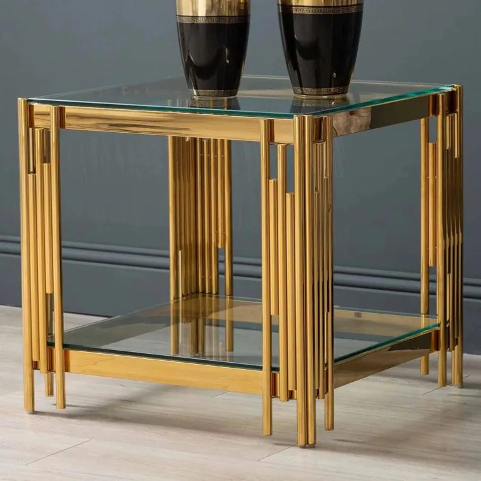 BOXED BRUZIOS 55CM SOFA SIDE TABLE FOR LIVING ROOM FURNITURE 