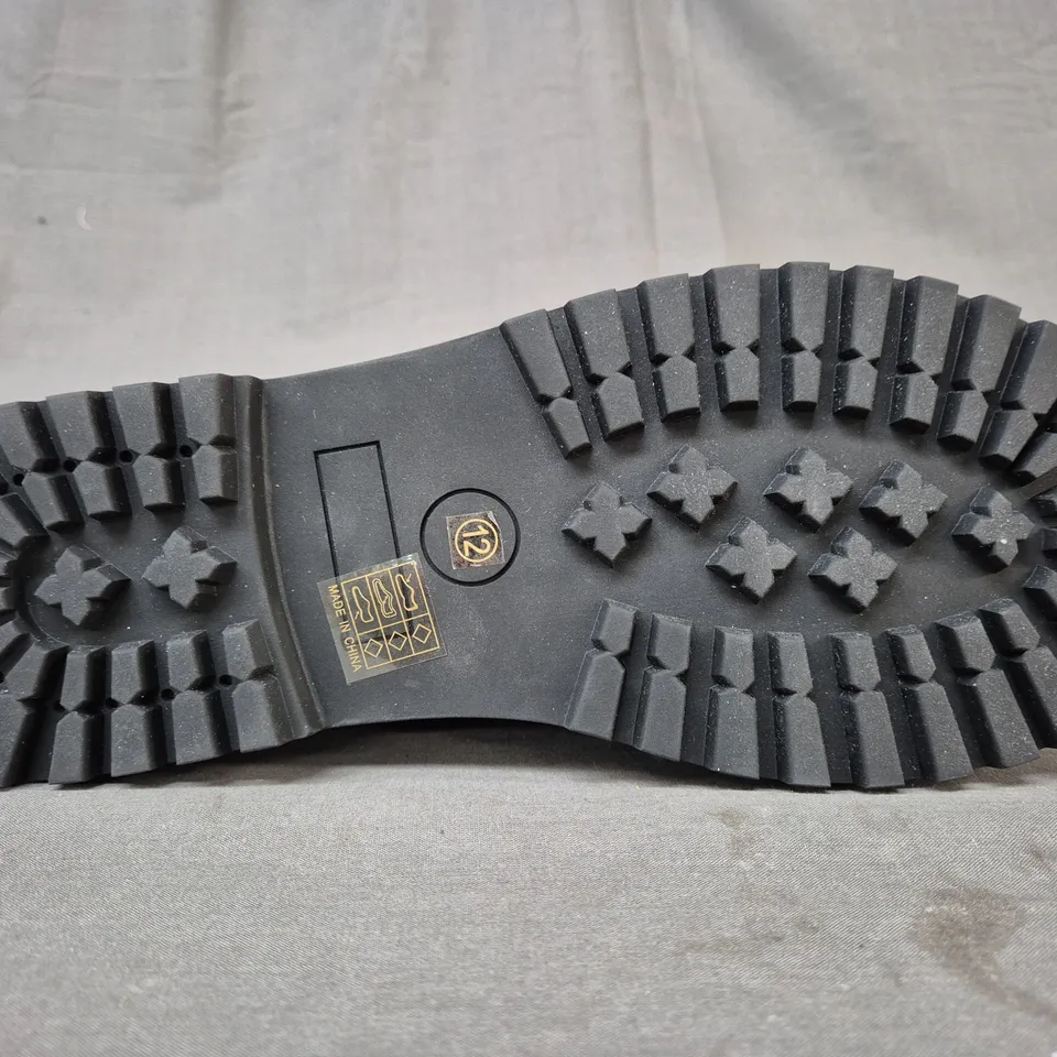 BOXED PAIR OF KOI THE GRAVE WARDEN MEN'S SPIKED LOAFERS IN BLACK UK SIZE 12