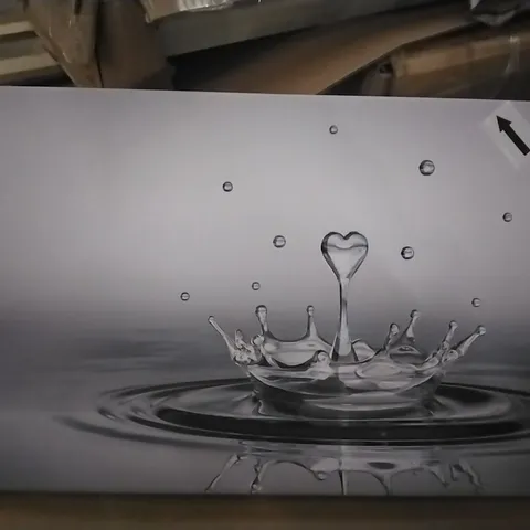 BOXED HEART DROP SPLASH BATHROOM CANVAS PRINT 