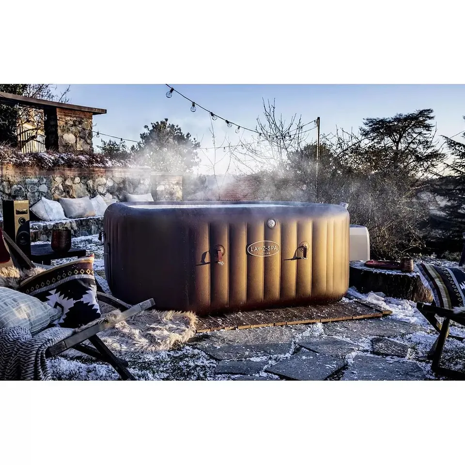 BOXED LAY-Z-SPA MALDIVES MAXHOLD ENERGYSENSE SMART LUXE HYDROJET PRO 7 BURGUNDY SQUARE (5-7 ADULTS) RRP £1299