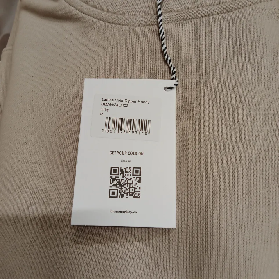 BRAND NEW BRASS MONKEY LADIES HOODIES - APPROXIMATELY 8X // CLAY // BMAW24LH03 // SIZE: M