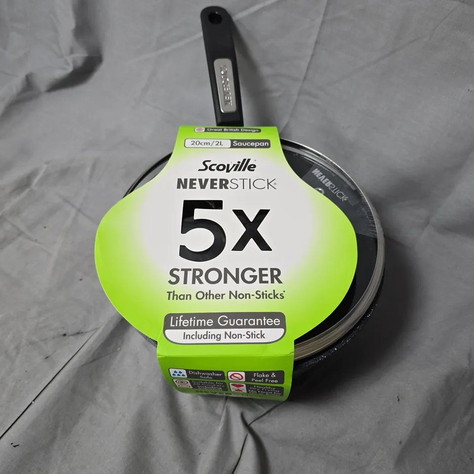 SCOVILLE NEVERSTICK SAUCEPAN 20CM/2L – 5X STRONGER NON-STICK