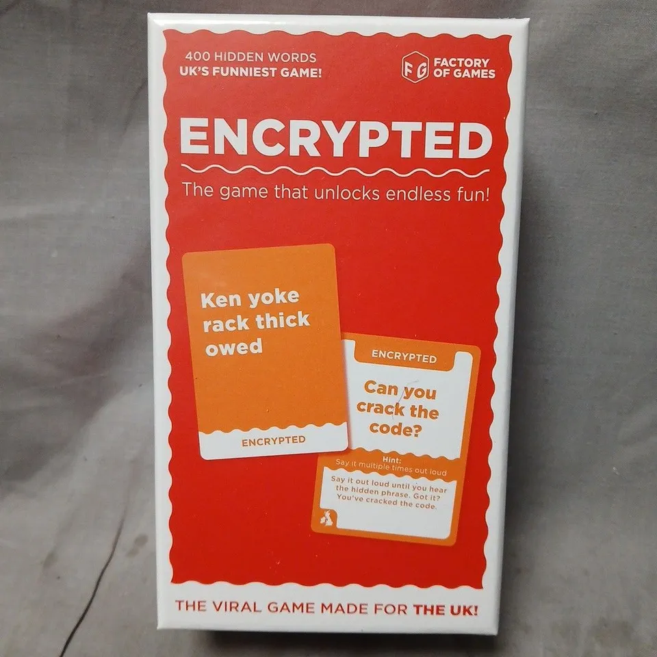 SEALED ENCRYPTED THE PARTY GAME BY FACTORY OF GAMES