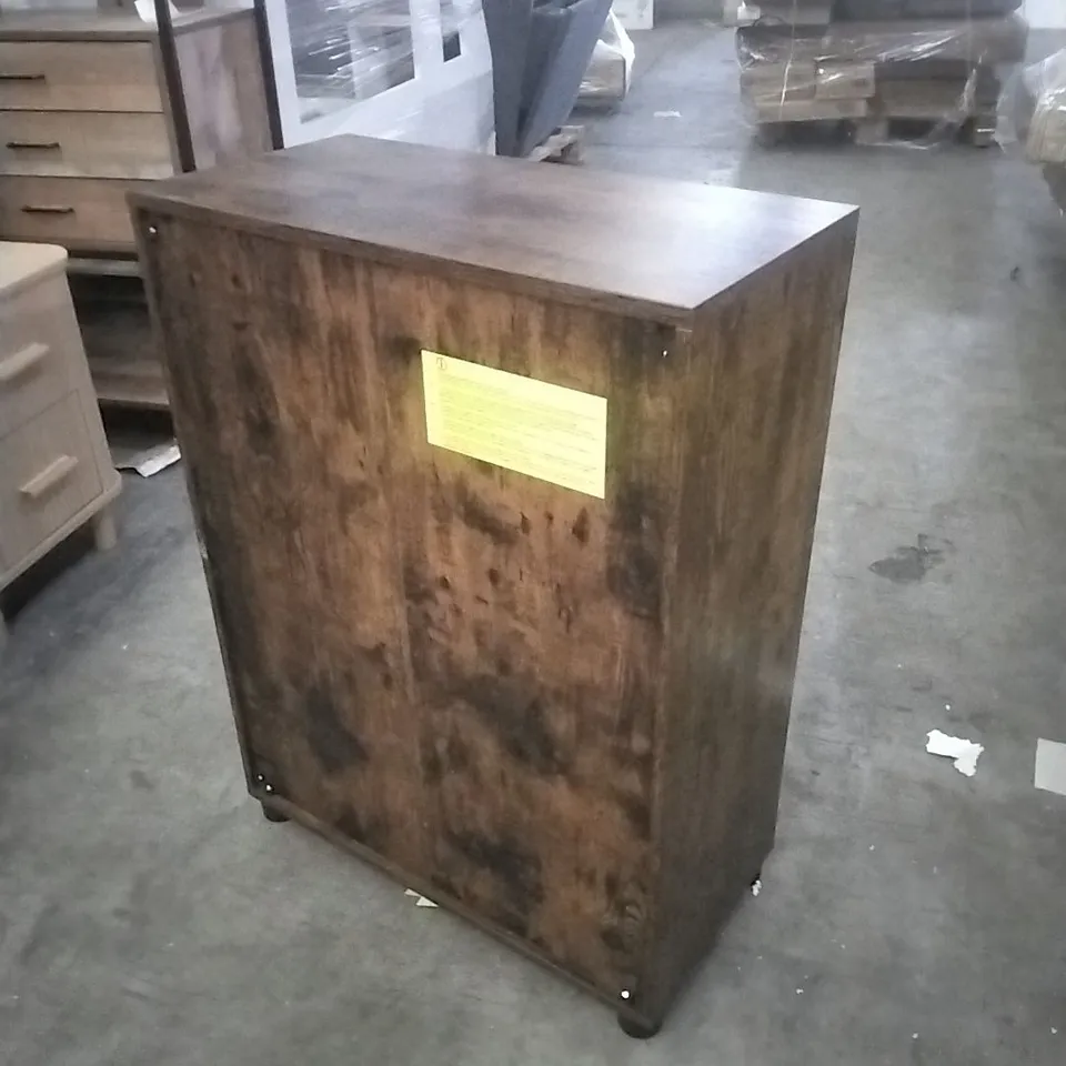 YOUNTVILLE BATHROOM CABINET WITH LOUVERED DOORS - DARK OAK