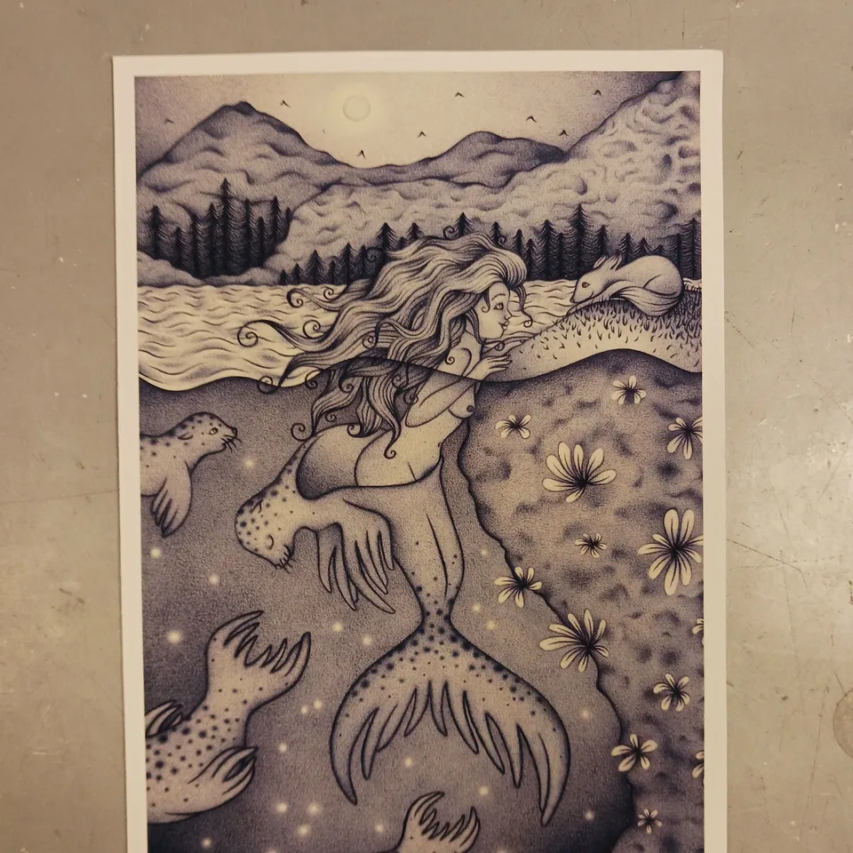 POSY LUNA SMALL MERMAID ART PRINT