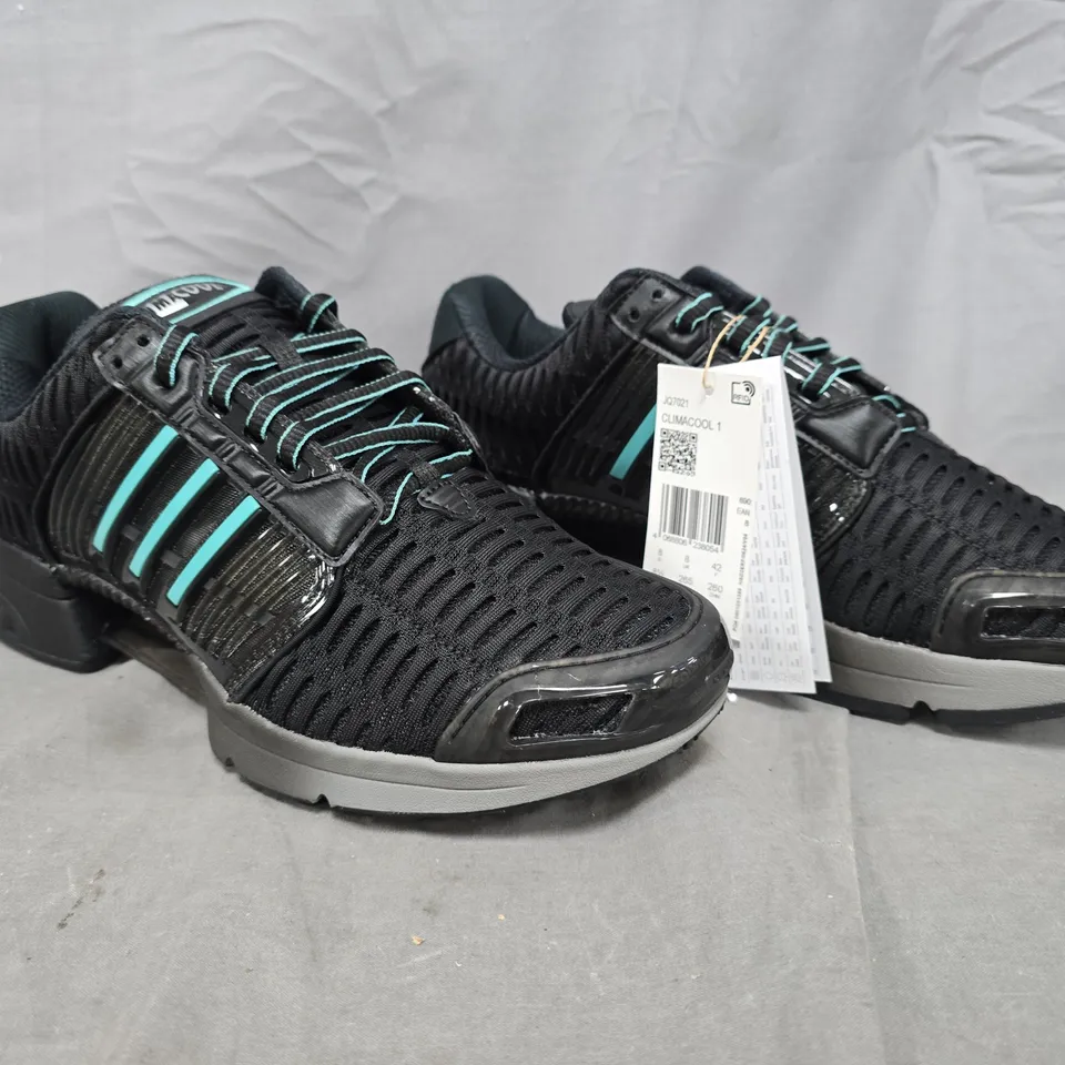 UNBOXED PAIR OF ADIDAS CLIMACOOL 1 TRAINERS IN BLACK/BLUE SIZE UK 8