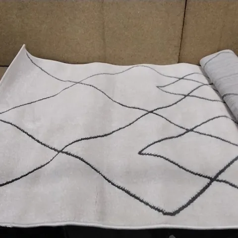 BRAND NEW PACO HOME 785 WHITE HARAL RUG SIZE 80CM X 150CM