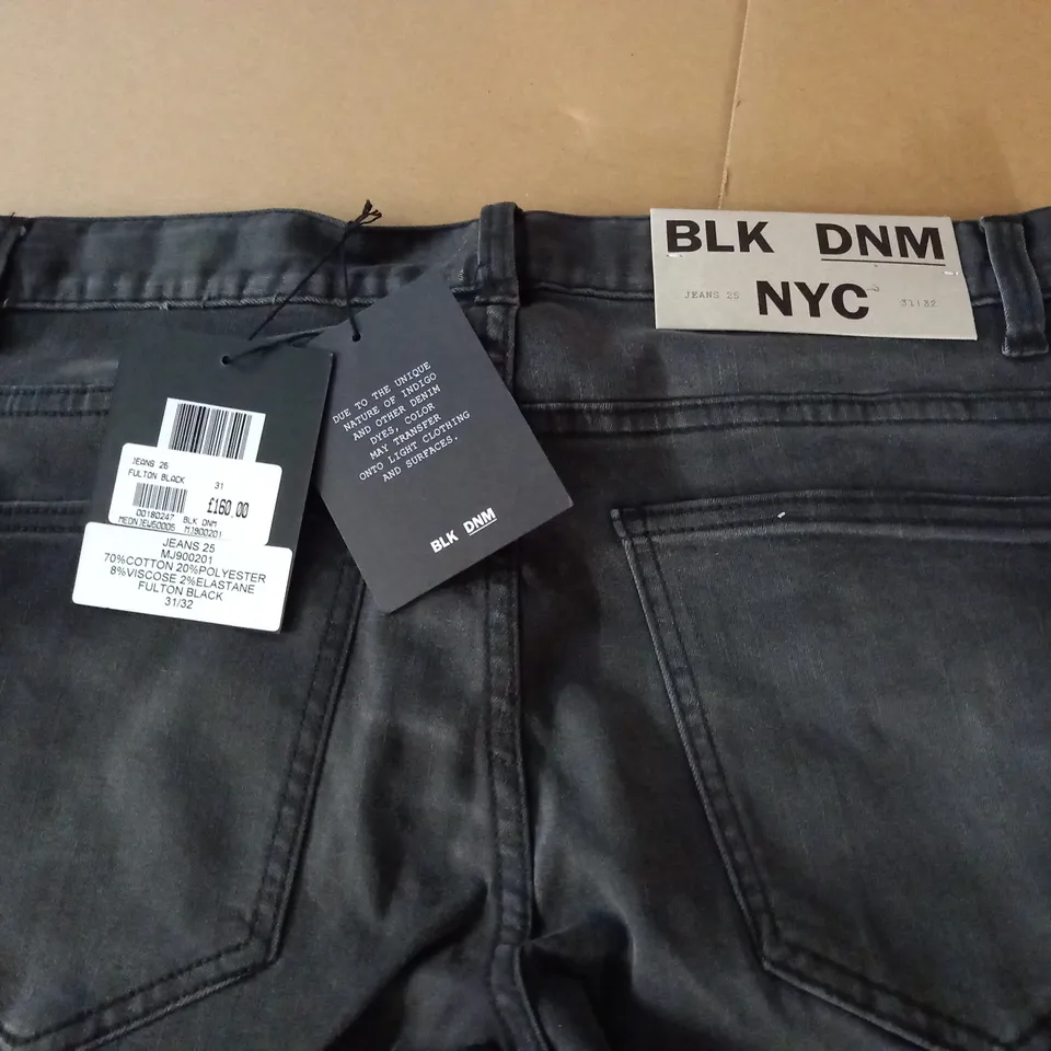 BRAND NEW BLK DNM JEANS IN FULTON BLACK - 31X32
