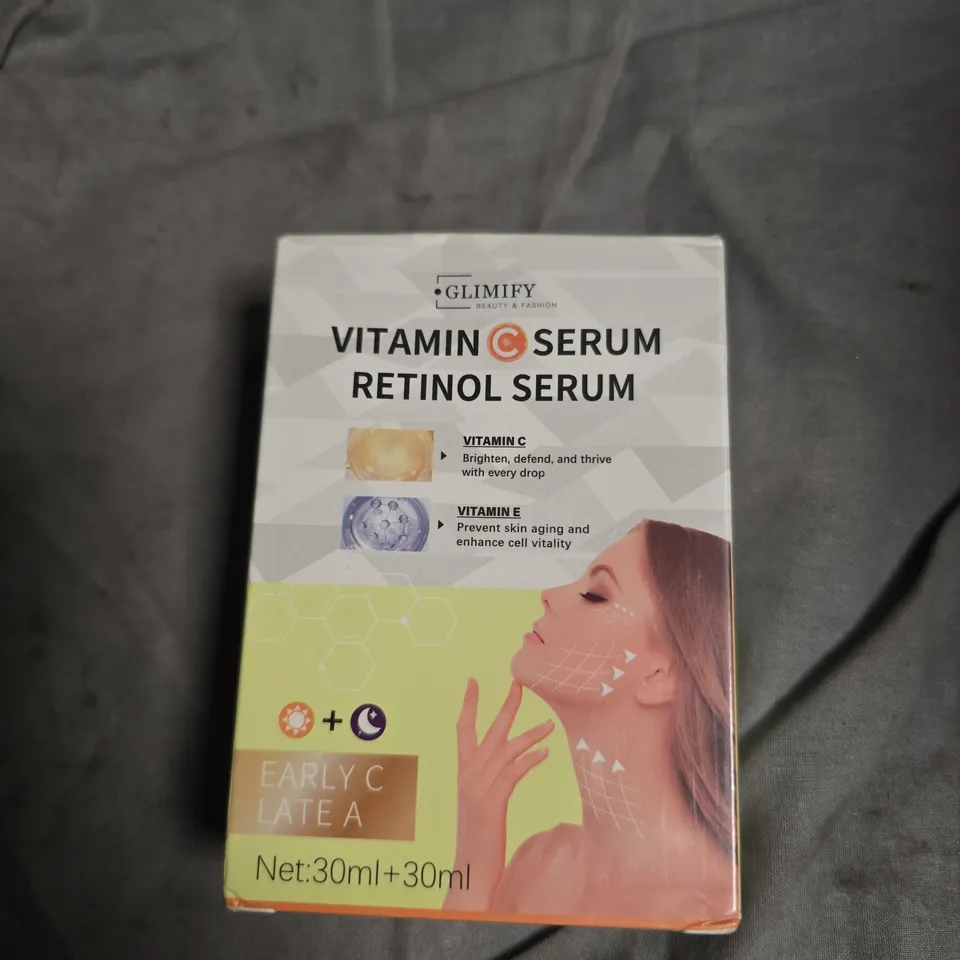 GLIMIFY VITAMIN C SERUM + RETINOL SERUM, 30ML + 30ML