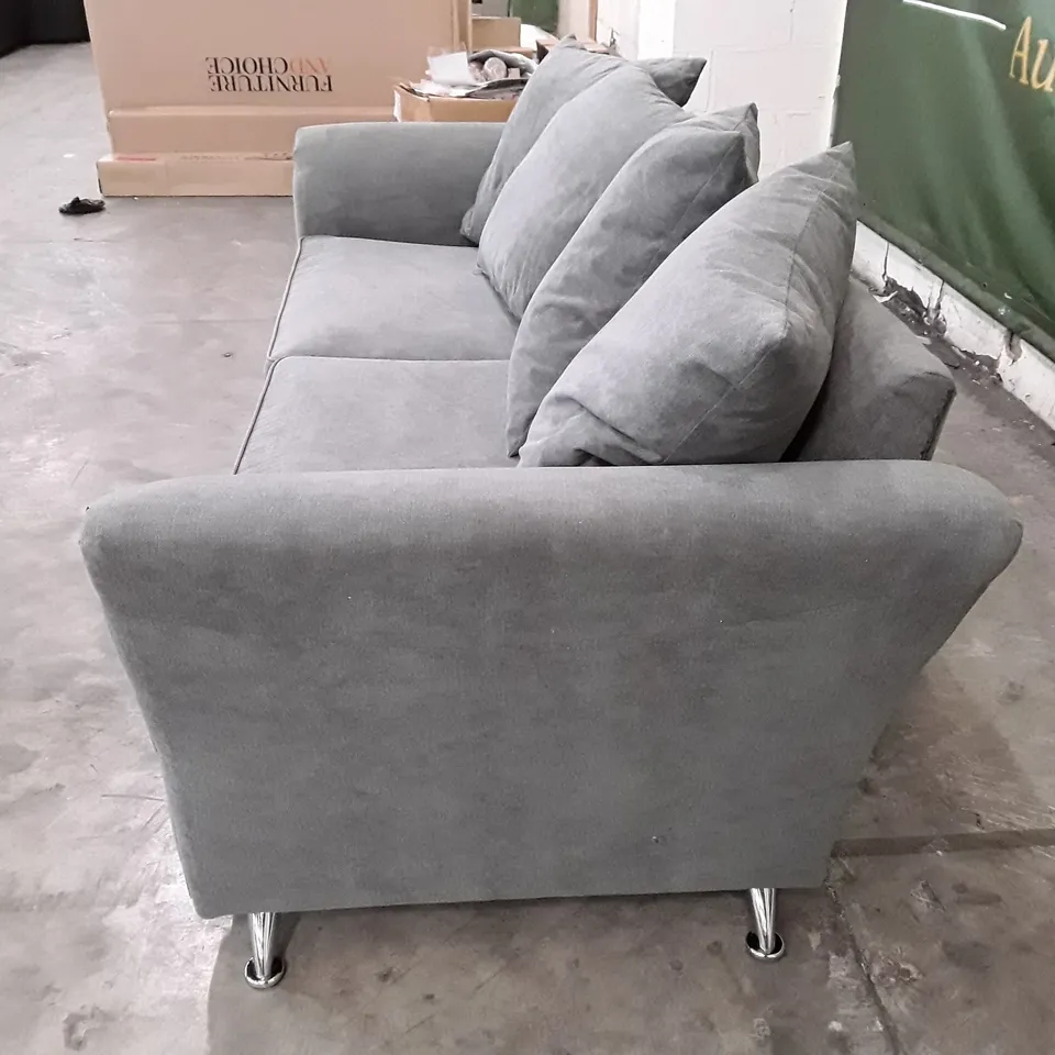 QUALITY DESIGNER 2 SEATER SOFA - GREY FABRIC 