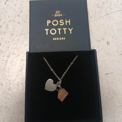 POSH TOTTY DESIGNS DINKY CHARM BRACELET WITH 2 CHARMS STERLING SILVER