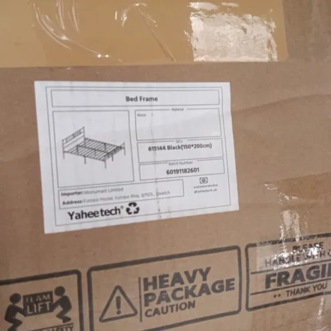 BOXED YAHEETECH BLACK BED FRAME (1 BOX)