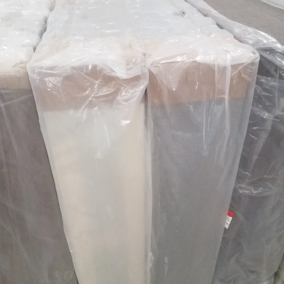 BAGGED 5FT KING TWEED DIVAN BASE - 0 DRAWER - GREY (2 PARTS)