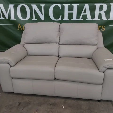 QUALITY BRITISH DESIGNER G PLAN TAYLOR TWO SEATER SOFA CAMBRIDGE CLOUD LEATHER 