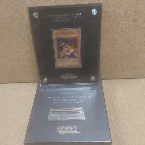 BOXED YU-GI-OH TCG STAINLESS STEEL CARD: DARK MAGICIAN GIRL