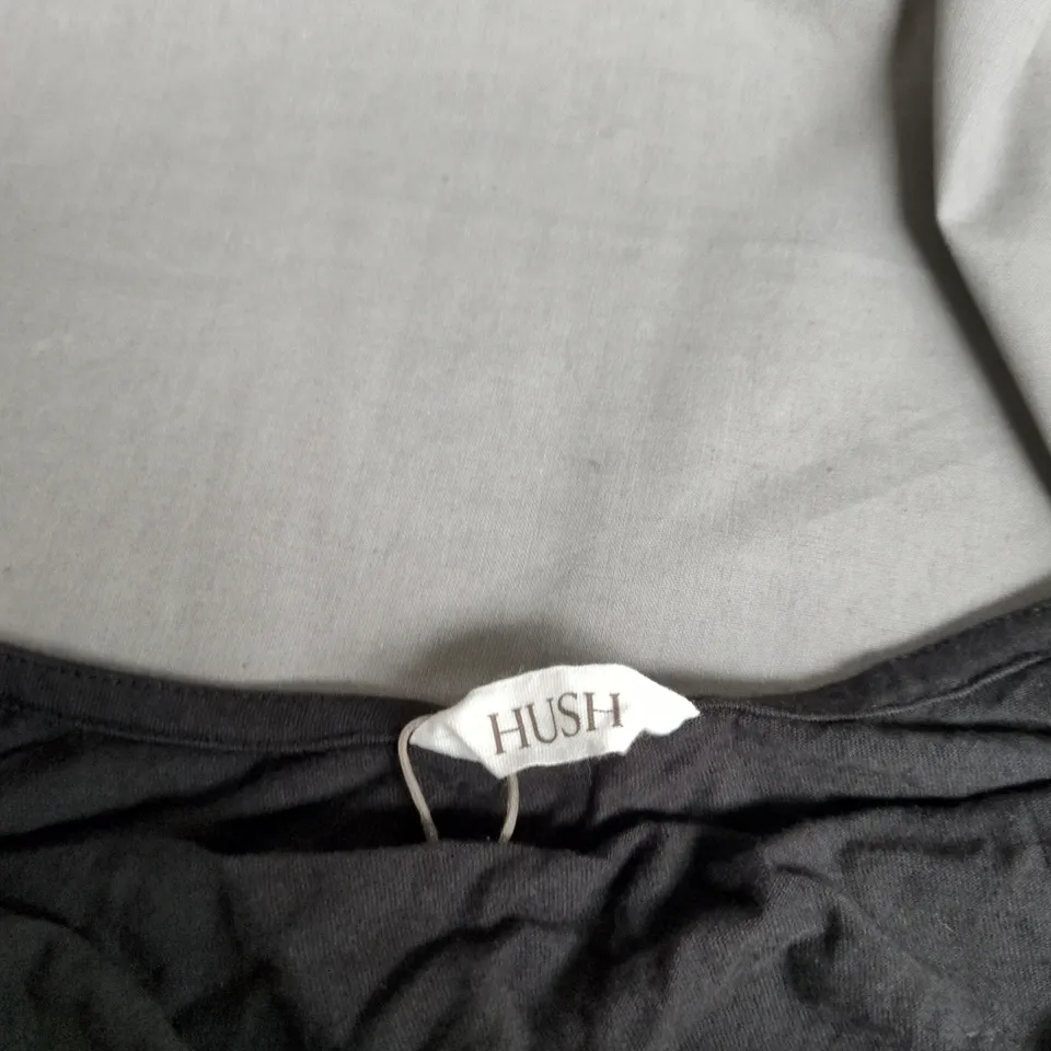 HUSH COWL NECK T-SHIRT – BLACK, SIZE S/M