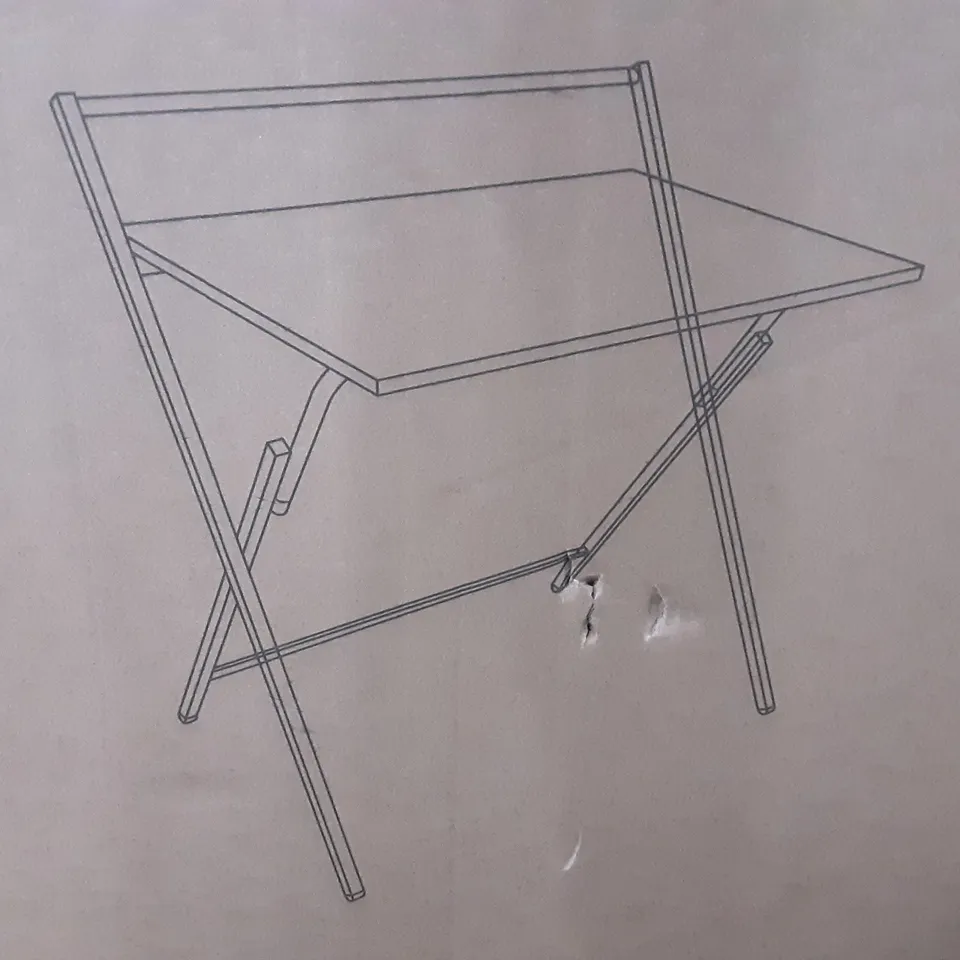 BOXED EVELYN FOLDING DESK IN CONCRETE EFFECT-H85 X W83 X D54 CM