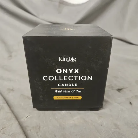KIMBIE HOME ONYX COLLECTION CANDLE – WILD MINT & TEA