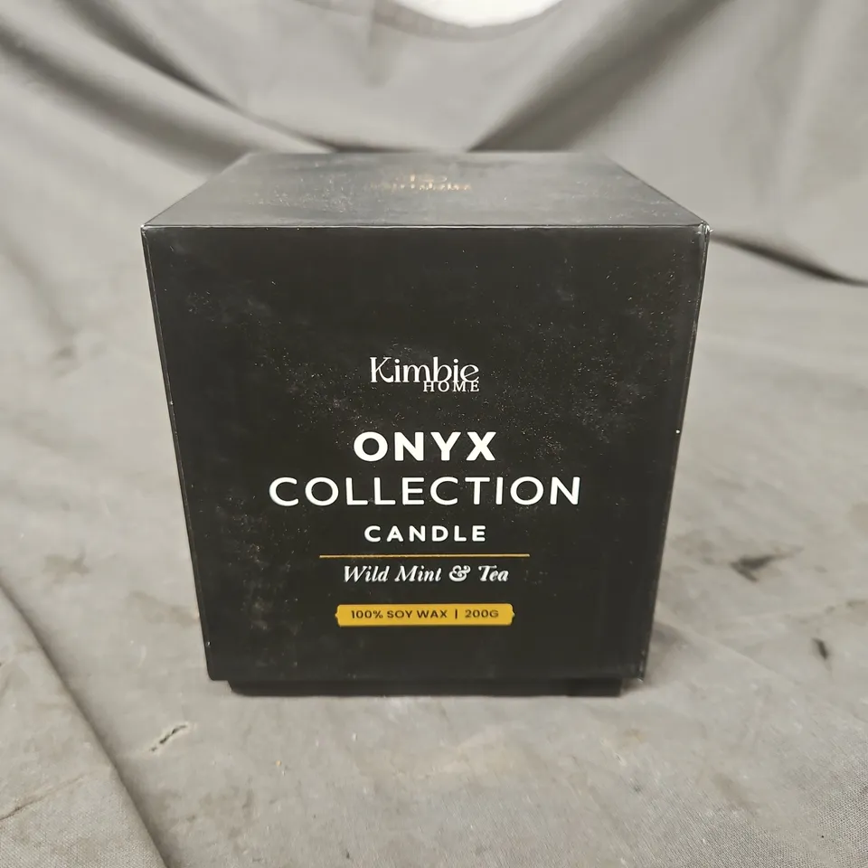 KIMBIE HOME ONYX COLLECTION CANDLE – WILD MINT & TEA