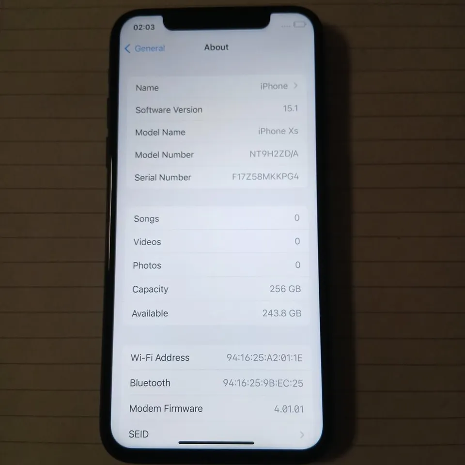APPLE IPHONE XS 256GB SPACE GREY – BOXED