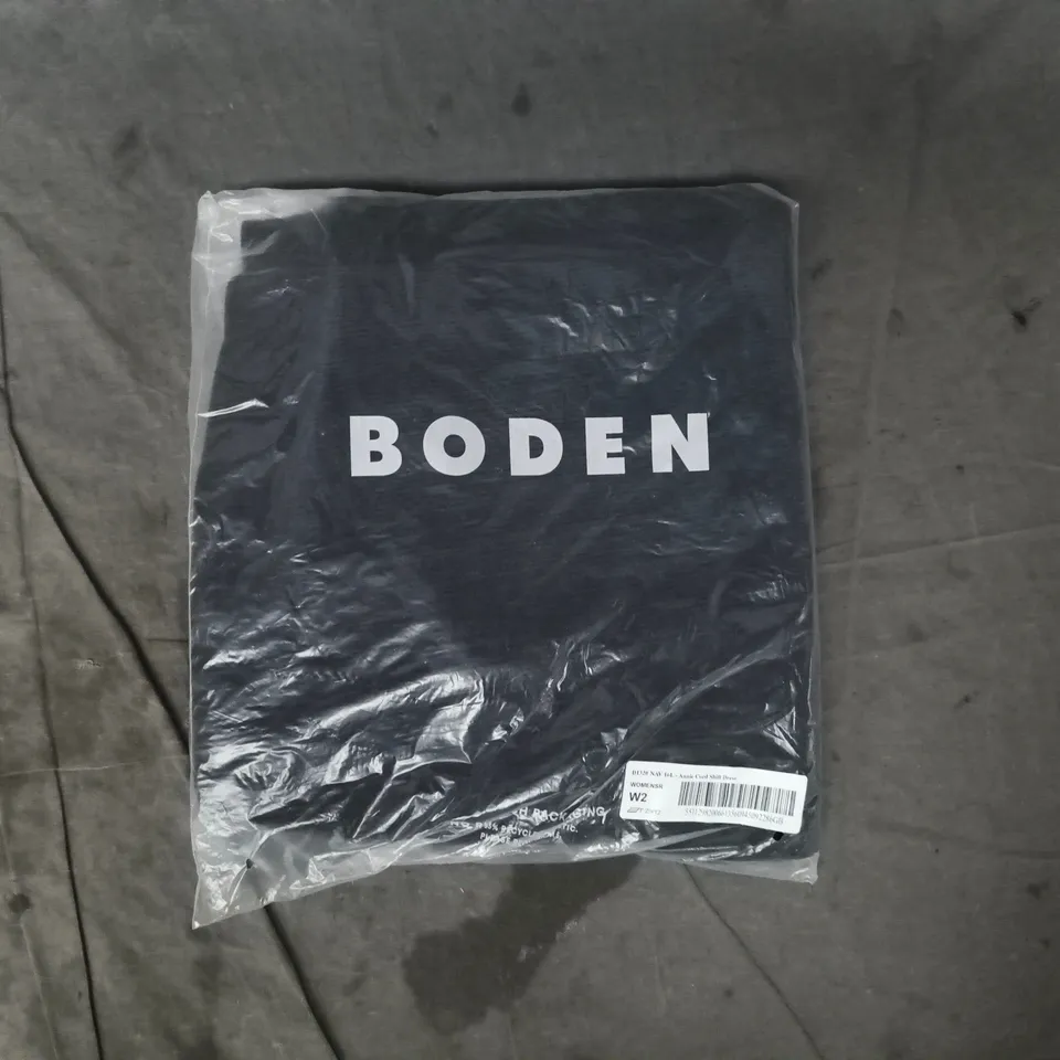 BAGGED BODEN ANNIE CORD SHIFT DRESS IN NAVY SIZE 16L