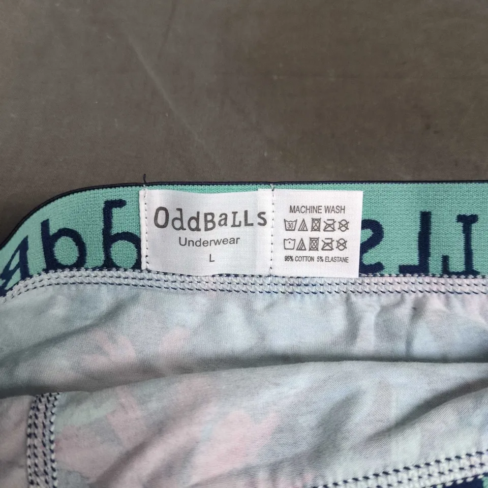 ODDBALLS UNDERWEAR (L) PALM PRINT + SOCKS (3–6) ORANGE POLKA DOT – TWO-PIECE SET