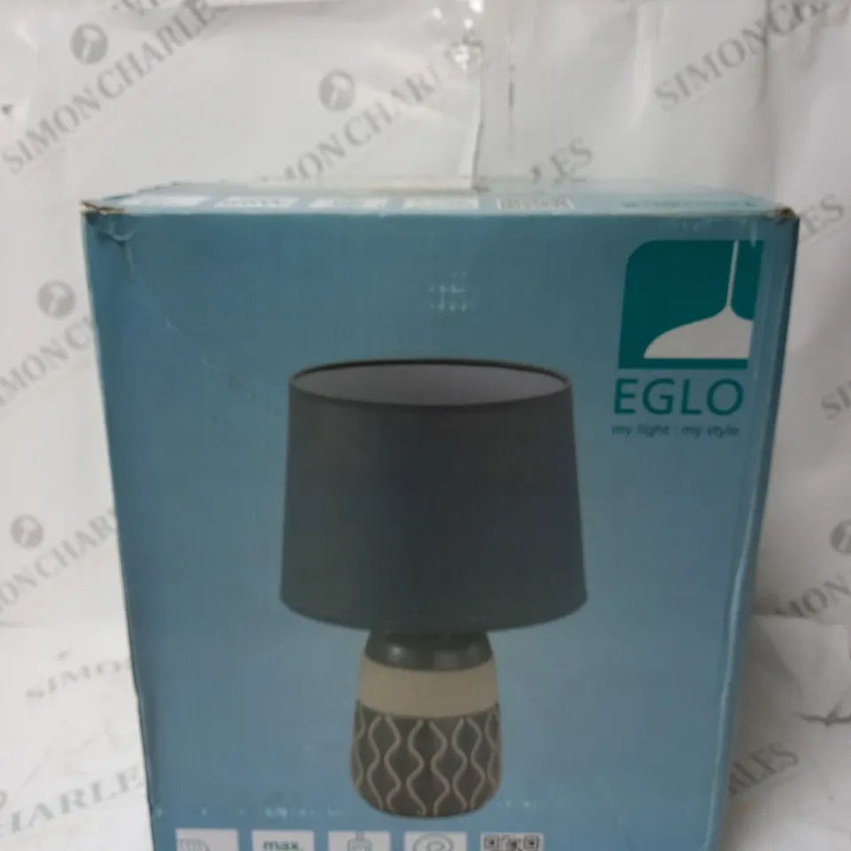 EGLO TABLE LAMP CERAMIC GREY - 36CM