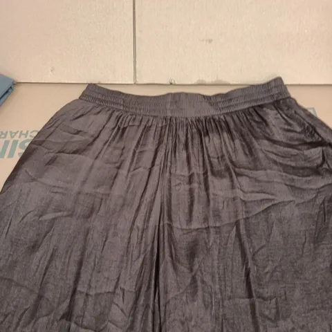ZARA WOMEN'S TROUSERS – DARK BROWN, ELASTIC WAISTBAND, XXL MADE IN VIETNAM