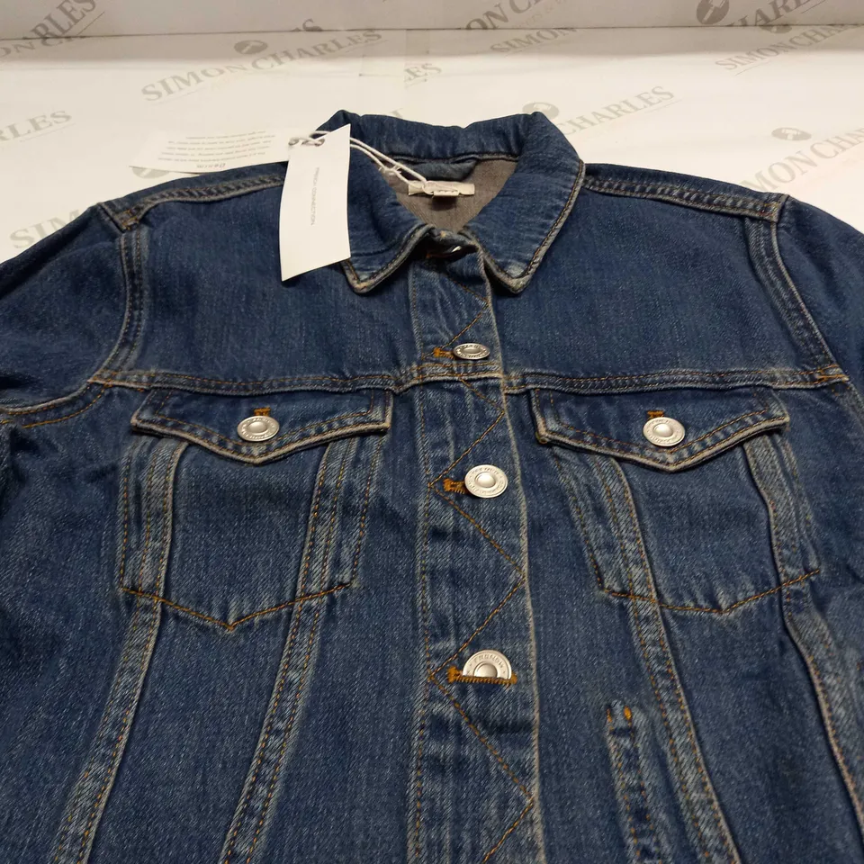 FRENCH CONNECTION MACEE MICRO WESTERN DENIM JACKET SIZE 10