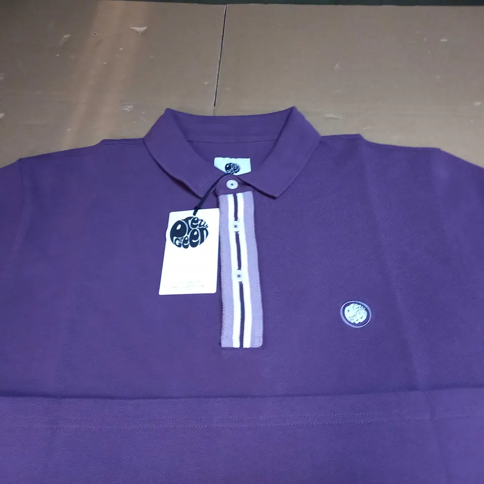 PRETTY GREEN RIBERA PLACKET STRIPE POLO SHIRT SIZE M