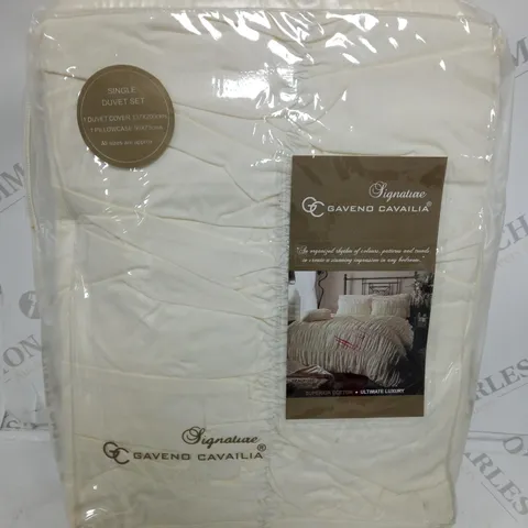 GAVENO CAVAILIA SINGLE DUVET SET - CREAM