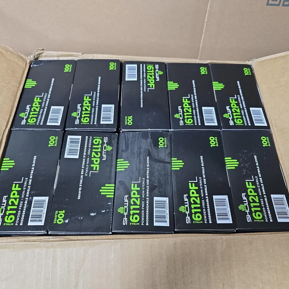 SHOWA 6112PF NITRILE GLOVES –  100 GLOVES PER BOX