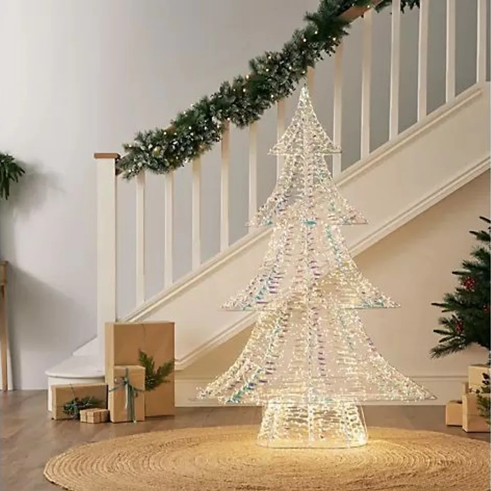 FESTIVE 150/210CM PRE LIT IRIDESCENT STATEMENT TREE