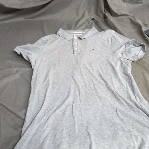 TOMMY JEANS GREY POLO SHIRT – SLIM FIT, UK XL (US XL)